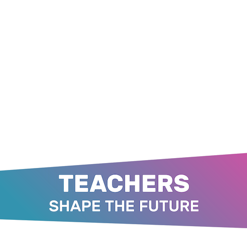 A Facebook frame that says, "Teachers shape the future"